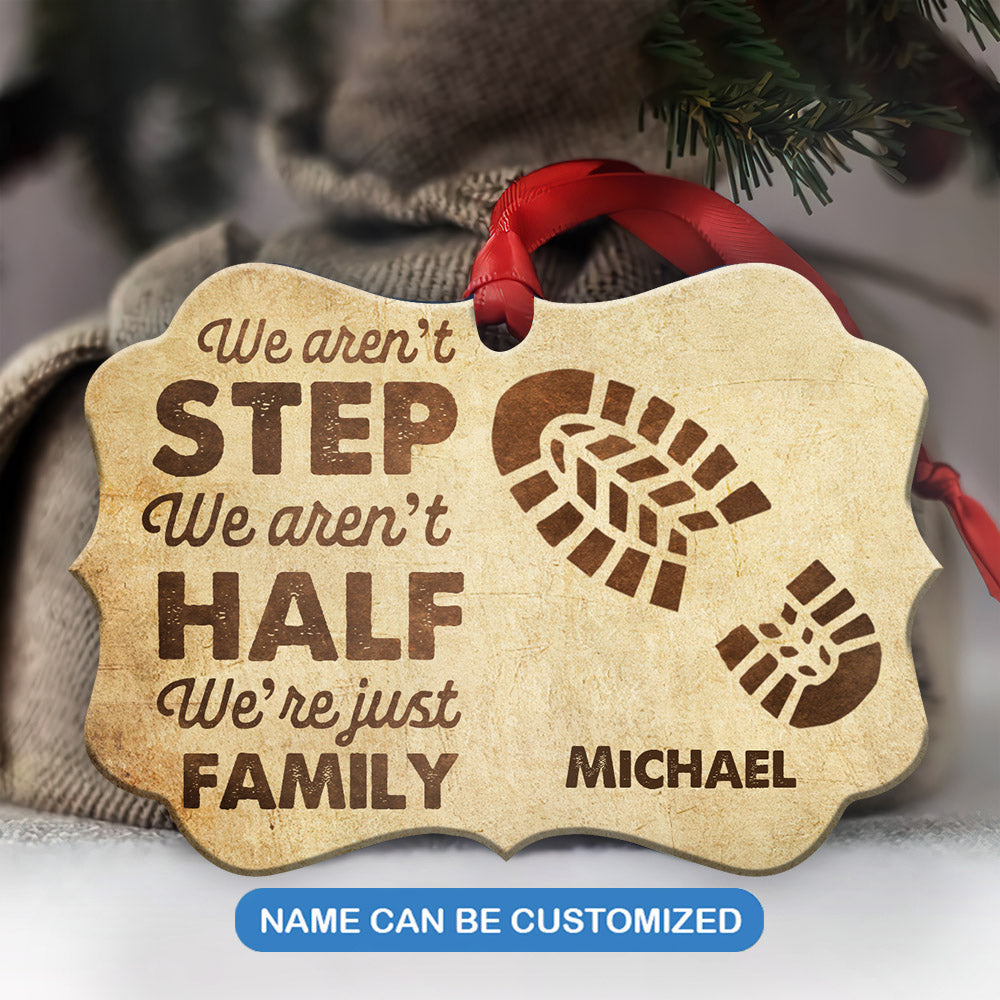 Family Father Gift We Are Just Family Personalized - Horizontal Ornament - Owls Matrix LTD