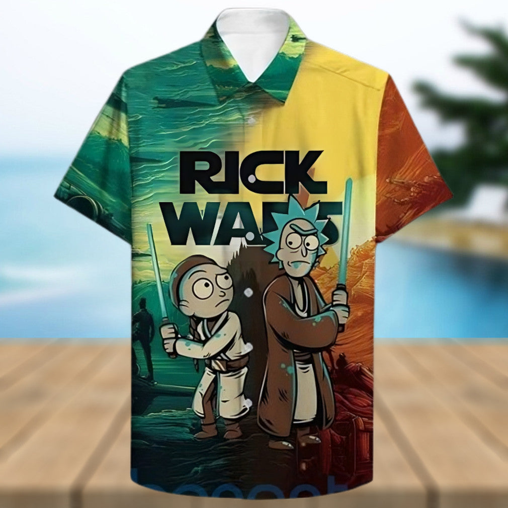 Rick And Morty 25 Rick Wars Star Wars Funny - HAWAIIAN SHIRT