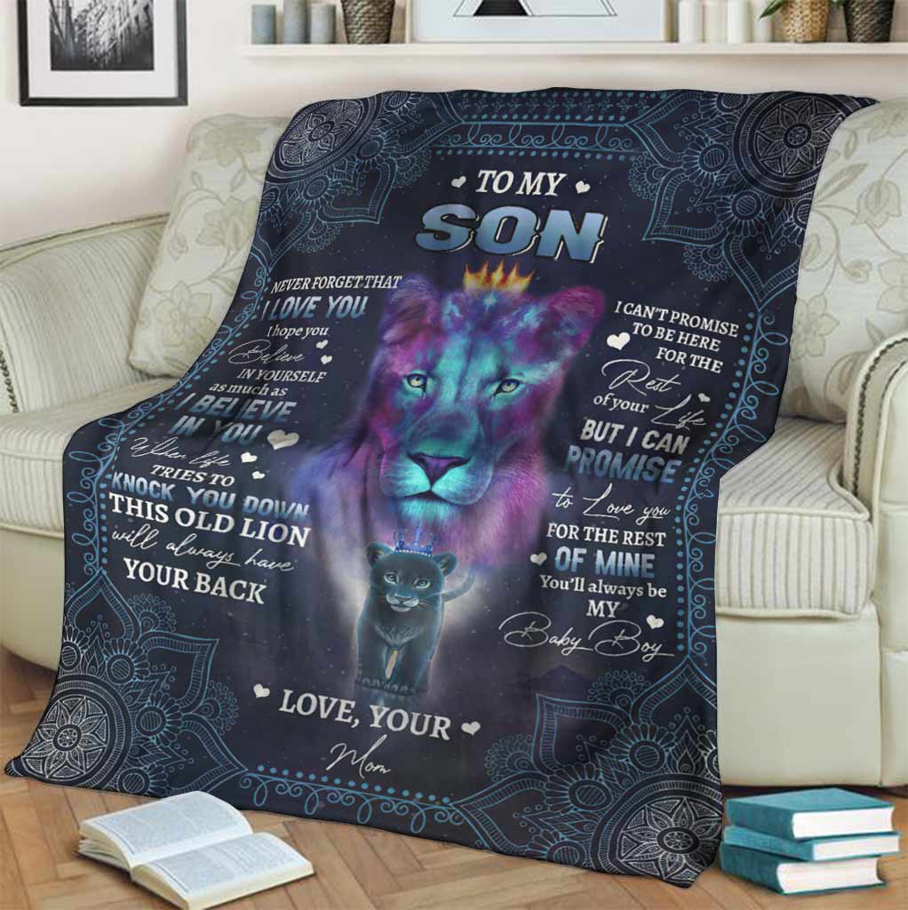 Lion To My Son I Love You This Old Lion - Flannel Blanket - Owls Matrix LTD