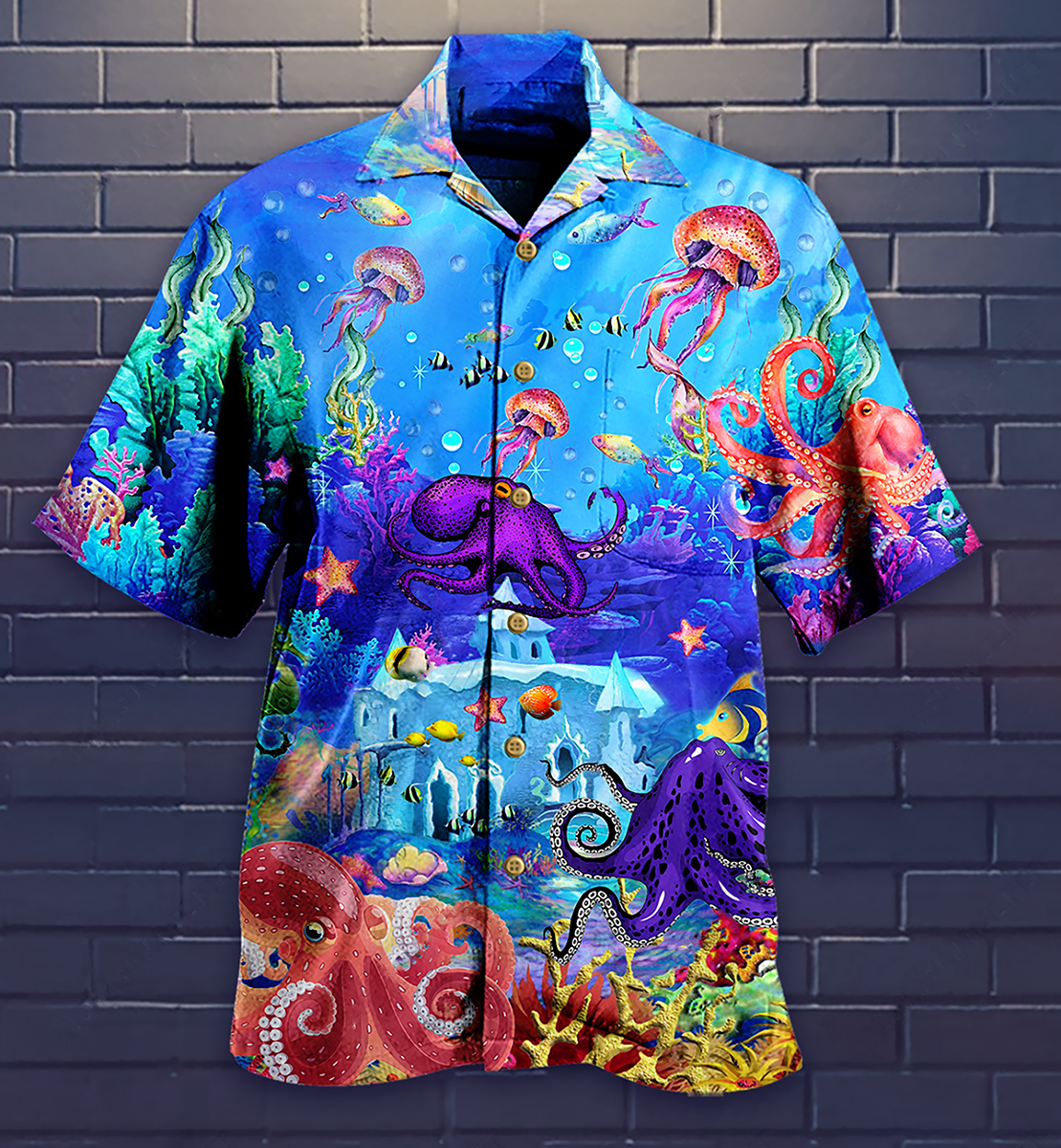 Octopus Love Ocean Forever - Hawaiian Shirt - Owls Matrix LTD