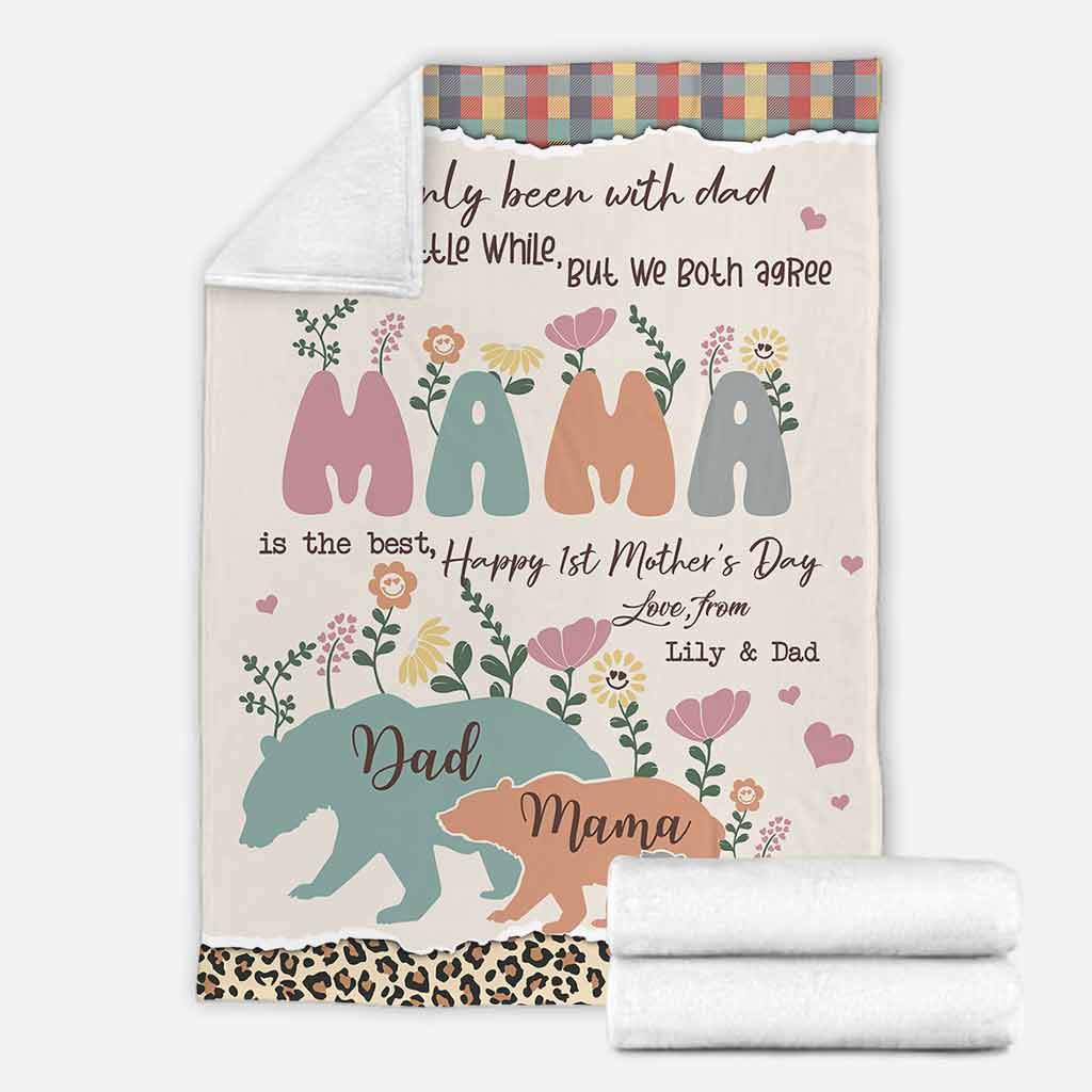 Bear I've Only Been With Dad Personalized - Flannel Blanket - Owls Matrix LTD