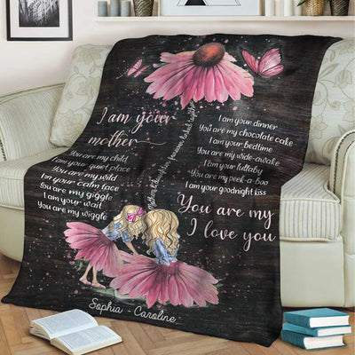 Family I Am Your Mother You Are My Child Personalized - Flannel Blanket - Owls Matrix LTD