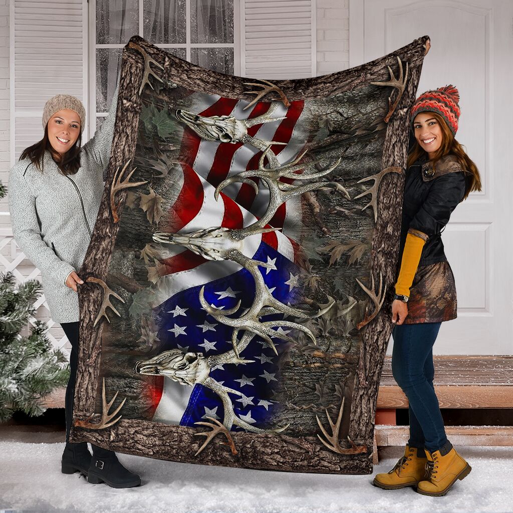 Hunting American Hunters Lovely Style - Flannel Blanket - Owls Matrix LTD