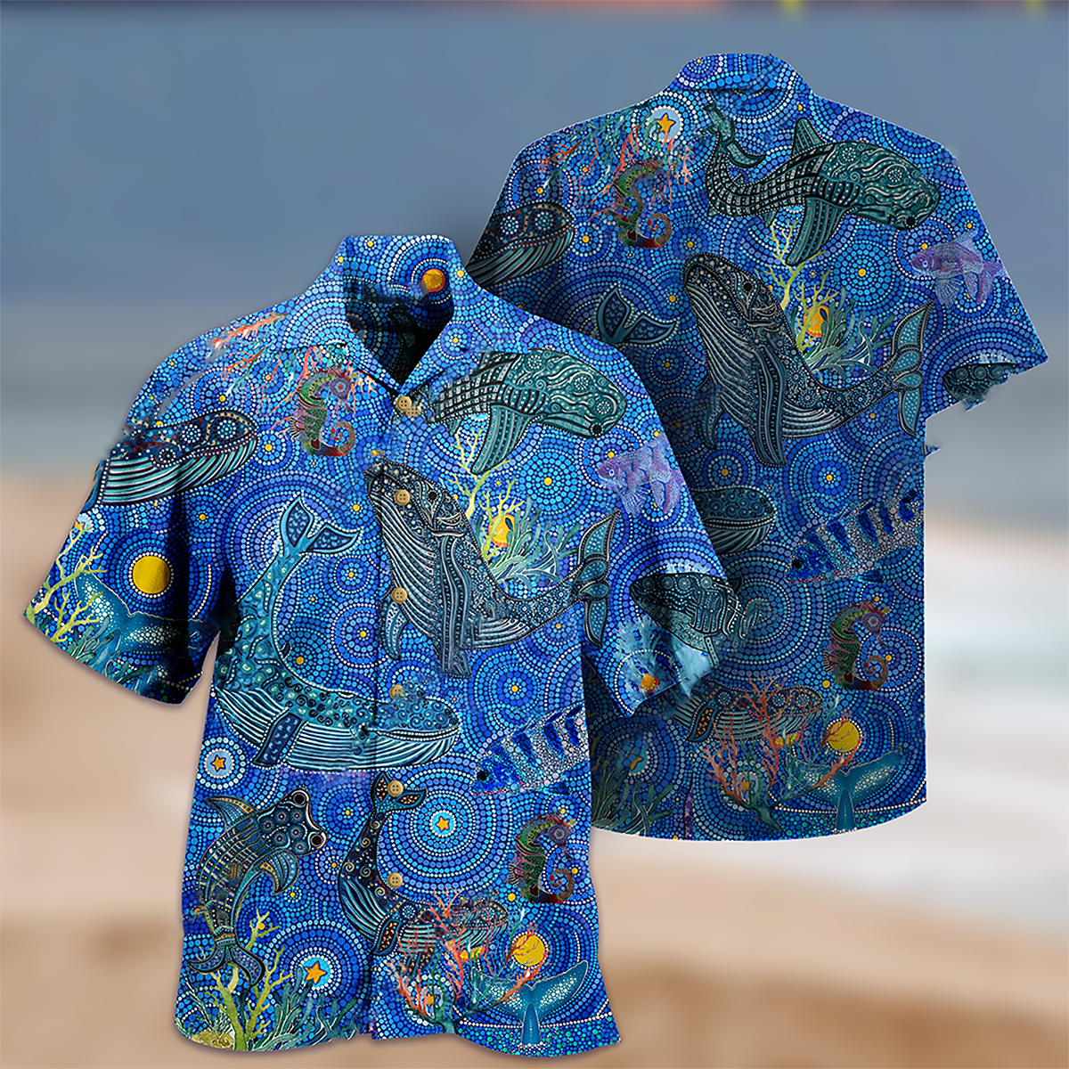 Whale Love Animals - Hawaiian Shirt - Owls Matrix LTD