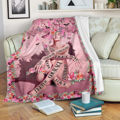Breast Cancer Survivor Breast Cancer Awareness - Flannel Blanket - Owls Matrix LTD