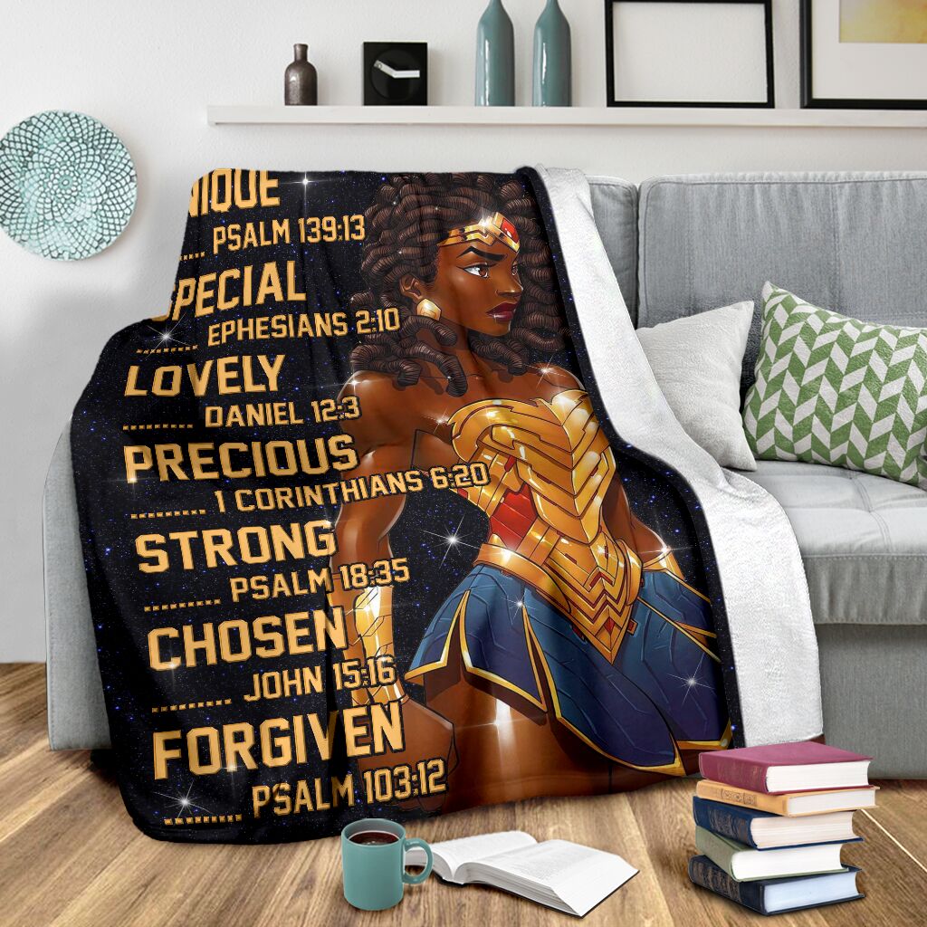 Black Girl God Says You Are African American - Flannel Blanket - Owls Matrix LTD