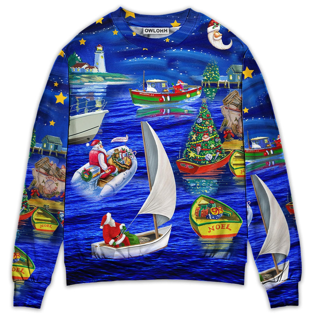 Sweater / S Christmas Coming Starry Night - Sweater - Ugly Christmas Sweaters - Owls Matrix LTD