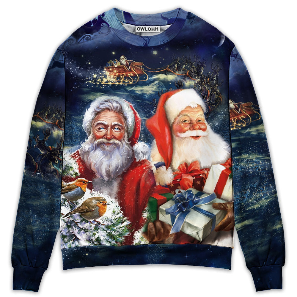 Sweater / S Christmas Santa Claus Snow - Sweater - Ugly Christmas Sweaters - Owls Matrix LTD