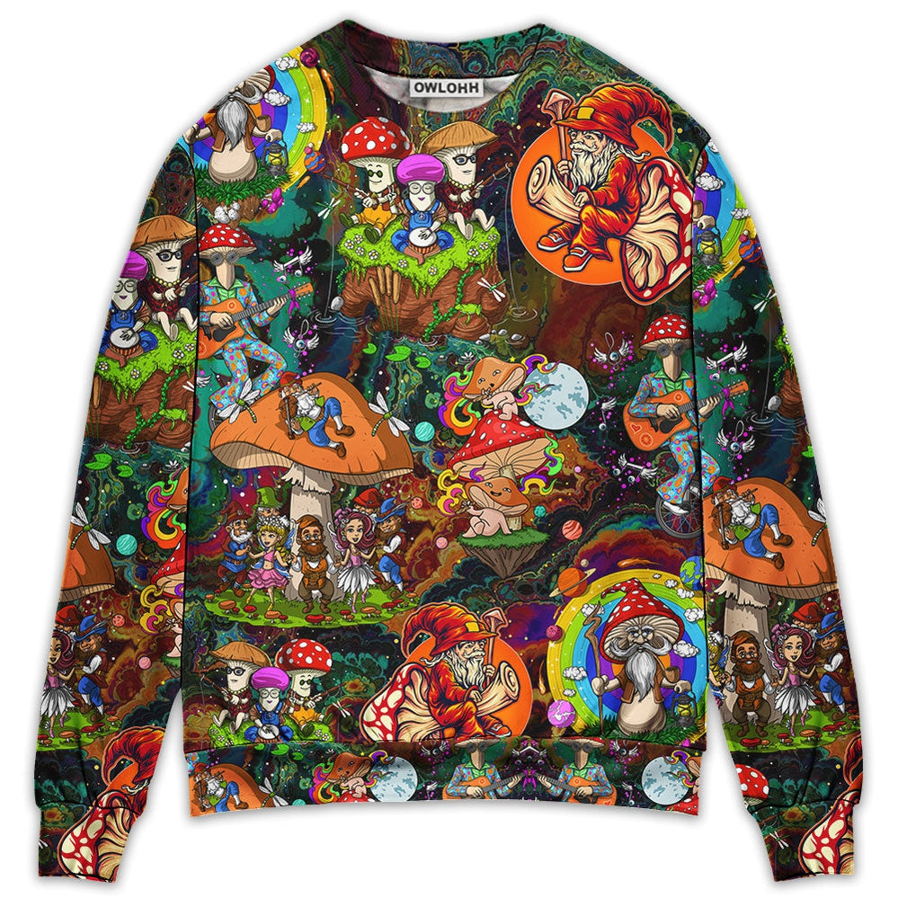Sweater / S Hippie Mushroom Trippy Colorful Lover - Sweater - Ugly Christmas Sweaters - Owls Matrix LTD