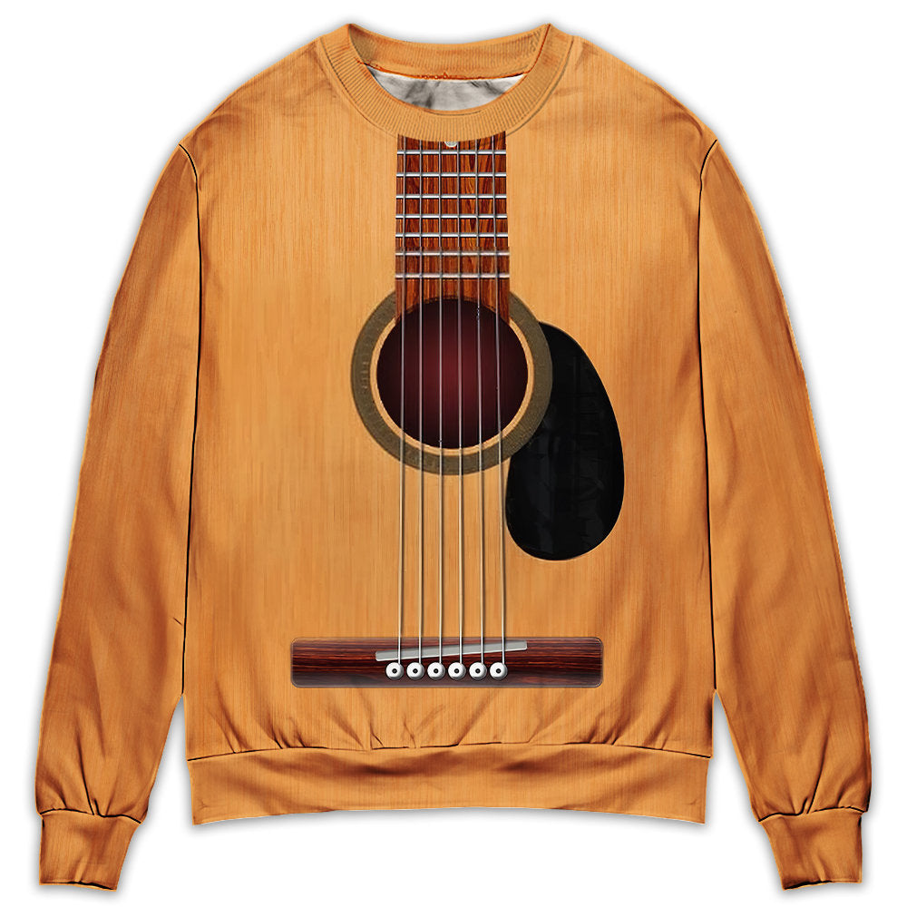 Guitar Amazing Music Basic Guitar - Sweater - Ugly Christmas Sweaters - Owls Matrix LTD