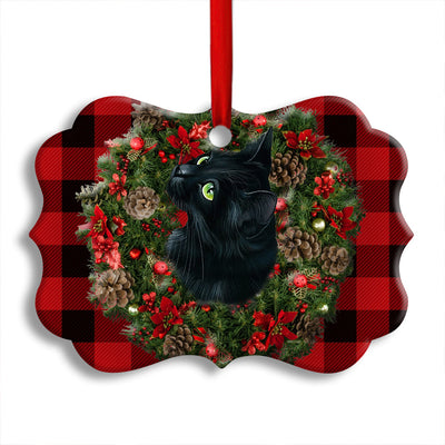 Pack 1 Christmas Black Cat Meowy Catmas - Horizontal Ornament - Owls Matrix LTD
