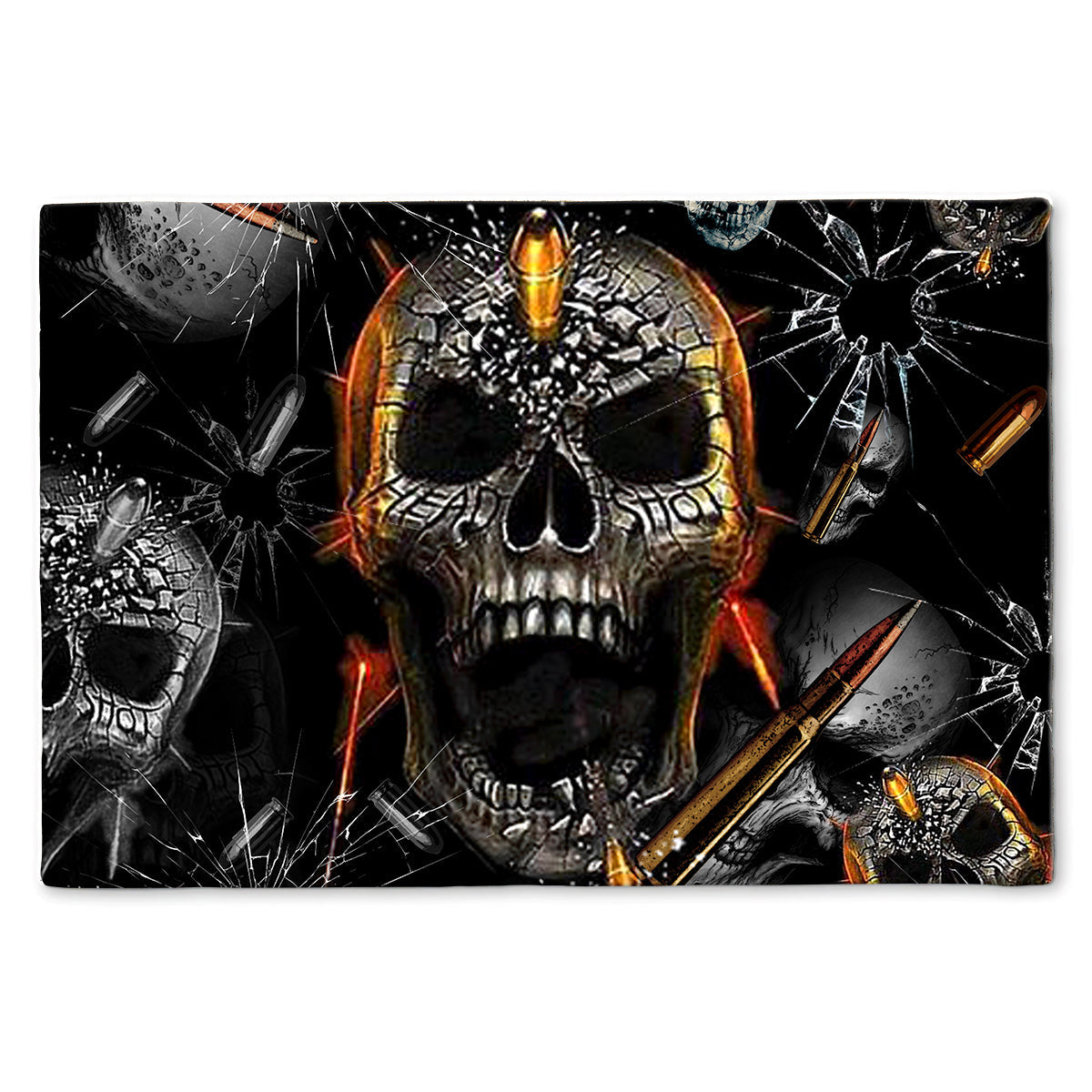 S ( 16X24 INCHES ) Skull Oh My Skull Cool - Doormat - Owls Matrix LTD