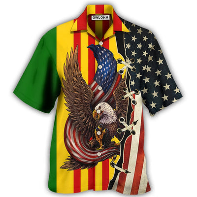Hawaiian Shirt / Adults / S Veteran Vietnam Veteran Eagle Proud - Hawaiian Shirt - Owls Matrix LTD