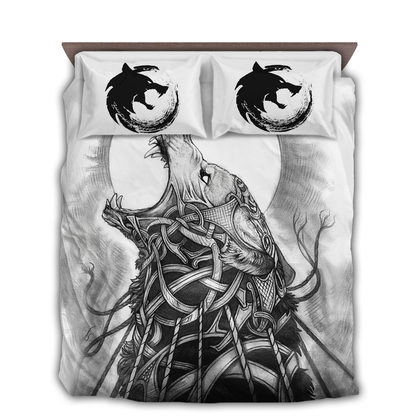 US / Twin (68" x 86") Viking Warrior White Amazing Style - Bedding Cover - Owls Matrix LTD