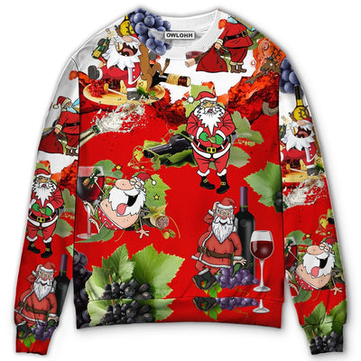 Sweater / S Christmas Santa Get Drunk At Christmas Party - Sweater - Ugly Christmas Sweaters - Owls Matrix LTD