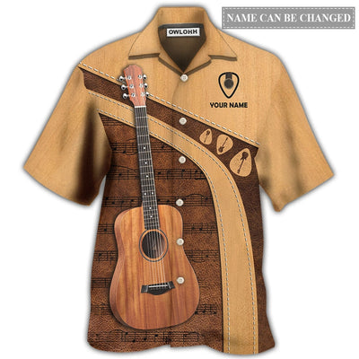 Hawaiian Shirt / Adults / S Guitar Old Guitarist And The Pick Personalized - Hawaiian Shirt - Owls Matrix LTD