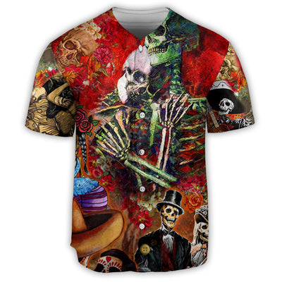 S Skull Until We Are Seperated By Death - Baseball Jersey - Owls Matrix LTD