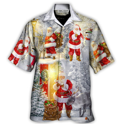 Hawaiian Shirt / Adults / S Christmas Santa Claus Lover Animal Light Story Art Style - Hawaiian Shirt - Owls Matrix LTD