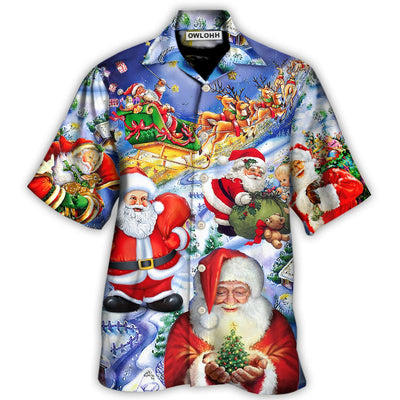 Hawaiian Shirt / Adults / S Christmas Funny Santa Claus Happy Xmas Is Coming Art Style So Cool - Hawaiian Shirt - Owls Matrix LTD