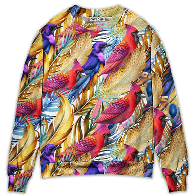 Cardinal Tropical Life Basic - Sweater - Ugly Christmas Sweaters - Owls Matrix LTD