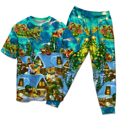 T-shirt + Pants / S Christmas The Magical Night - Pajamas Short Sleeve - Owls Matrix LTD
