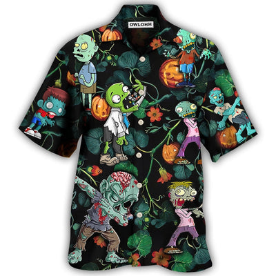 Hawaiian Shirt / Adults / S Halloween Zombie Tropical Pumpkin Scary - Hawaiian Shirt - Owls Matrix LTD