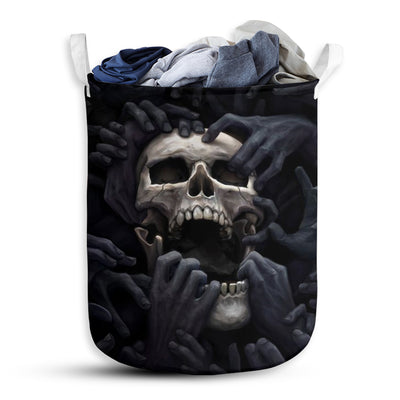 S: 17.72”x13.78” (45x35 cm) Skull Love Darkness Amazing - Laundry Basket - Owls Matrix LTD