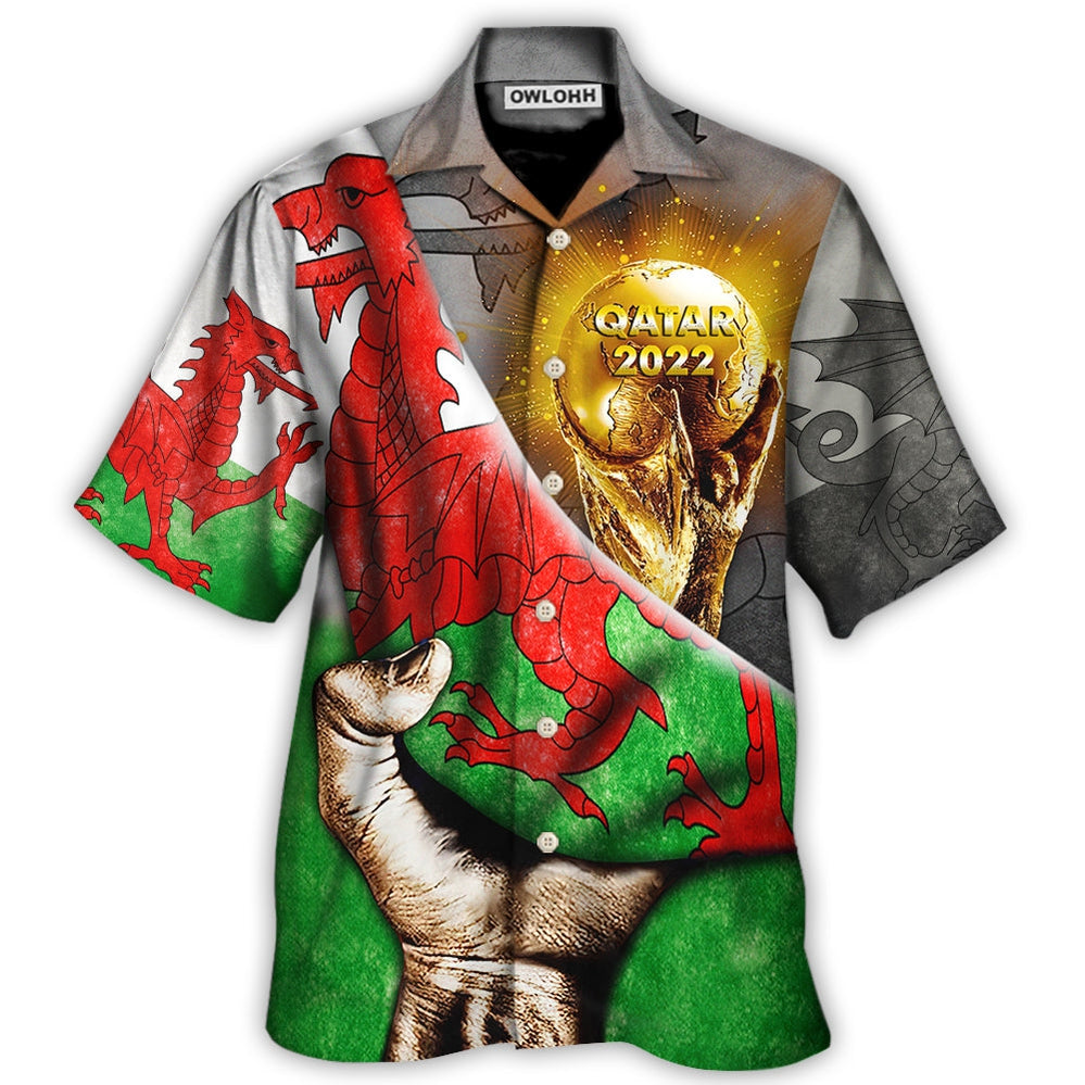 Hawaiian Shirt / Adults / S World Cup Qatar 2022 Wales Will Be The Champion - Hawaiian Shirt - Owls Matrix LTD