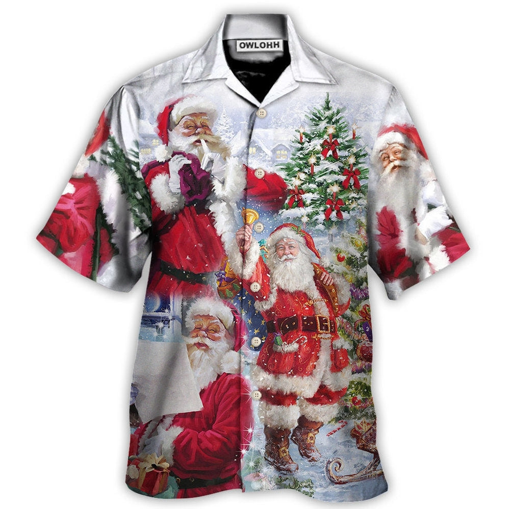 Hawaiian Shirt / Adults / S Christmas Santa Claus Is Coming To Town - Hawaiian Shirt - Owls Matrix LTD