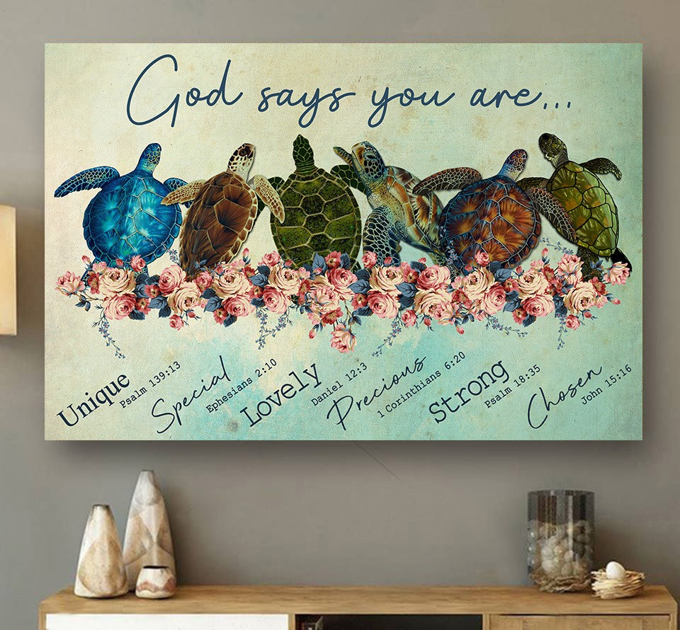 Turtle God Say You Are - Horizontal Poster - Owls Matrix LTD