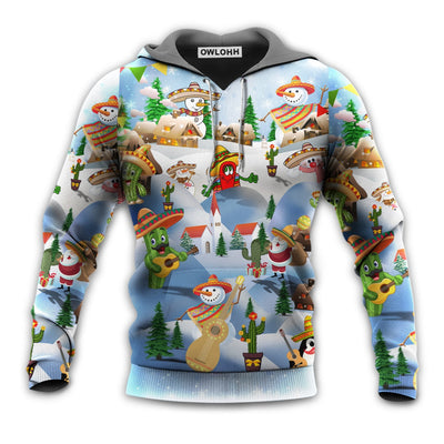 Unisex Hoodie / S Christmas Merican Say Merry Xmas - Hoodie - Owls Matrix LTD