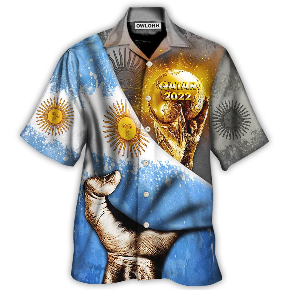 Hawaiian Shirt / Adults / S World Cup Qatar 2022 Argentina Will Be The Champion - Hawaiian Shirt - Owls Matrix LTD