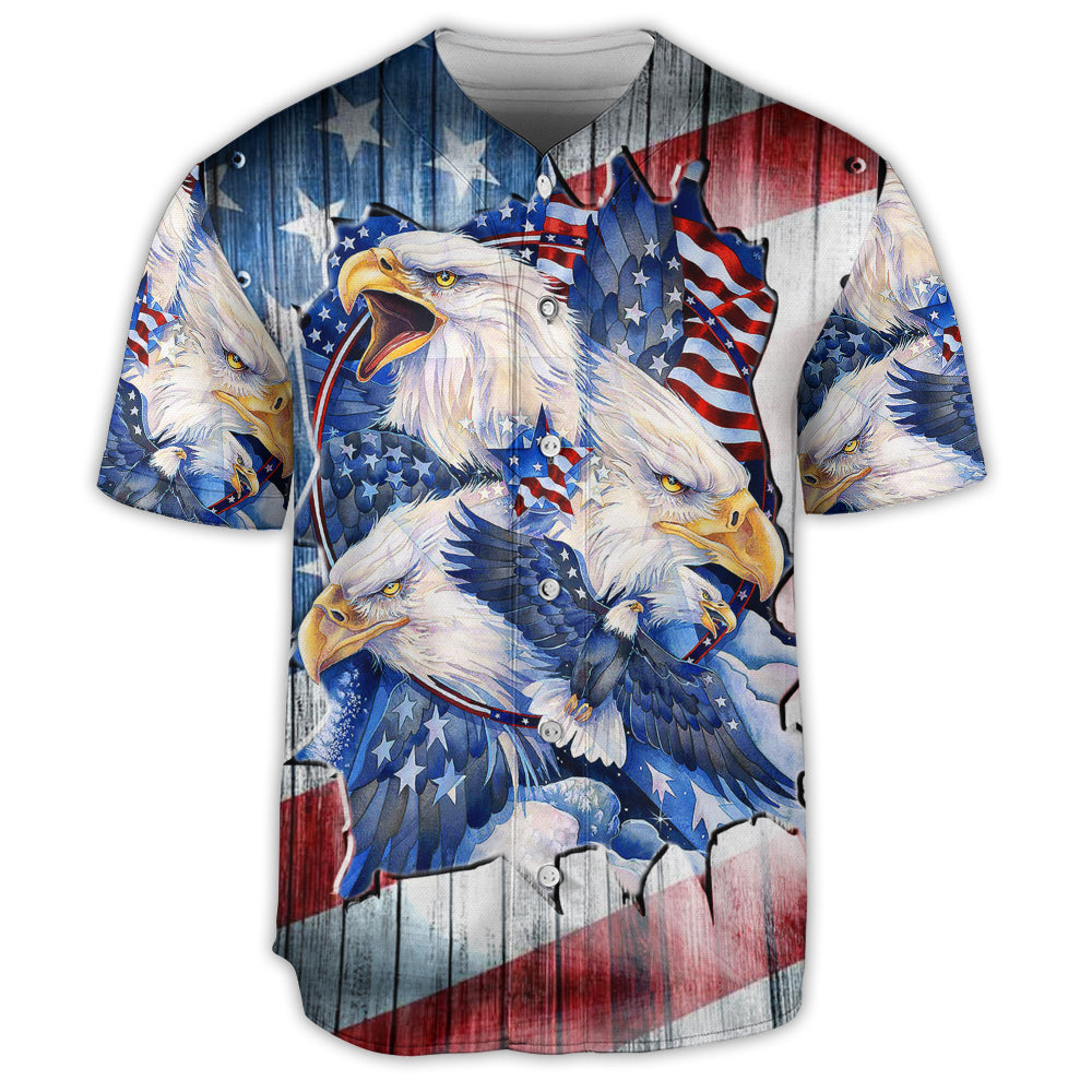 S America Eagle Proud Amazing Patriotic - Baseball Jersey - Owls Matrix LTD
