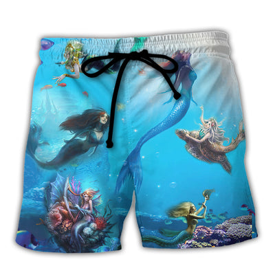 Mermaid Ocean Life - Beach Short - Owls Matrix LTD