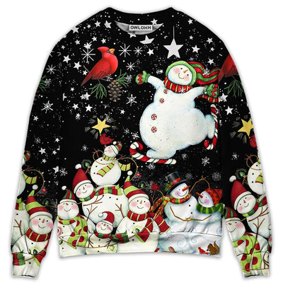 Sweater / S Christmas The World Of Christmas With Snowman - Sweater - Ugly Christmas Sweaters - Owls Matrix LTD