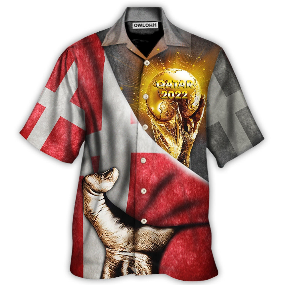Hawaiian Shirt / Adults / S World Cup Qatar 2022 Denmark Will Be The Champion - Hawaiian Shirt - Owls Matrix LTD