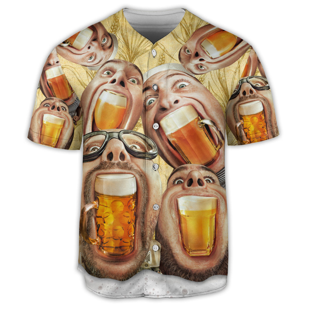S Beer Wish You Were Beer - Baseball Jersey - Owls Matrix LTD