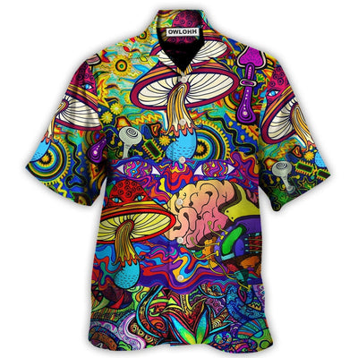 Hawaiian Shirt / Adults / S Hippie Mushroom Colorful Lover - Hawaiian Shirt - Owls Matrix LTD