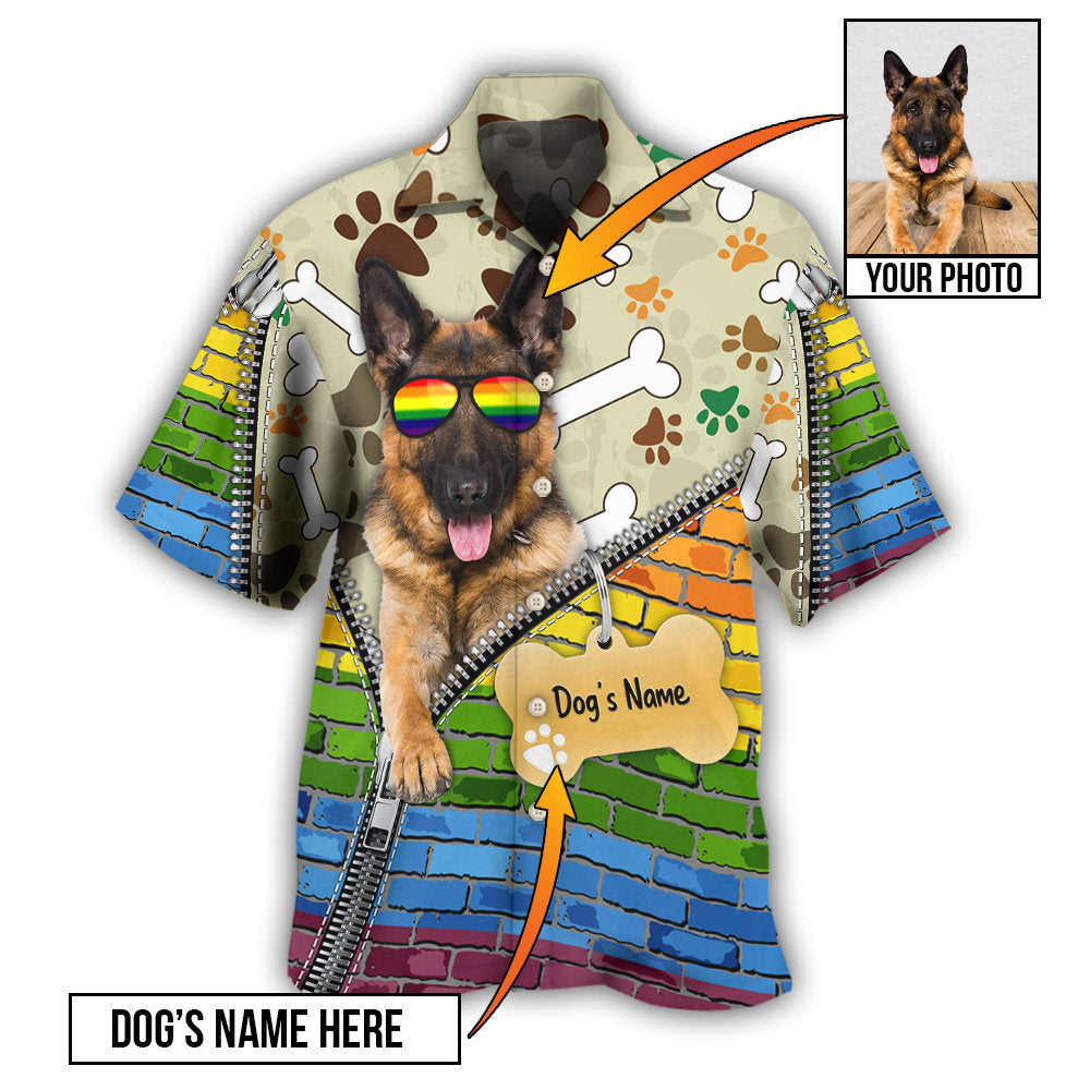 LGBT / Adults / S German Shepherd Dog Various Style Custom Photo Personalized - Hawaiian Shirt - Owls Matrix LTD