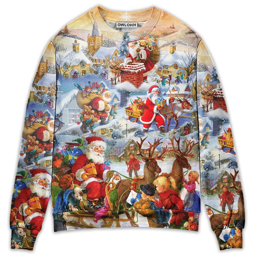 Sweater / S Christmas Have A Merry Holly Jolly Christmas - Sweater - Ugly Christmas Sweaters - Owls Matrix LTD