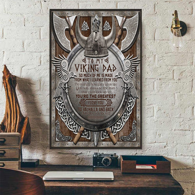Viking To My Dad I Love You - Vertical Poster - Owls Matrix LTD