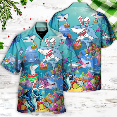 Easter Shark Let's Enjoy Easter With Sharks - Hawaiian Shirt - Owls Matrix LTD