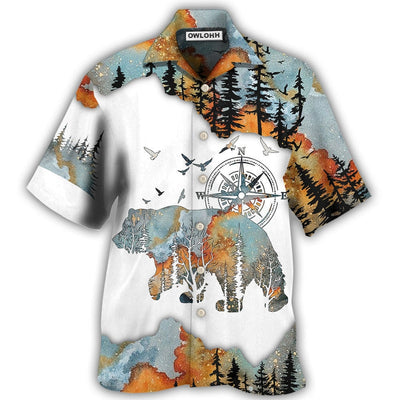 Hawaiian Shirt / Adults / S Camping And Into The Forest I Go To Lose My Mind - Hawaiian Shirt - Owls Matrix LTD