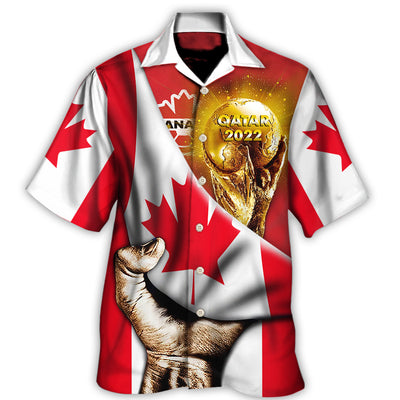 Hawaiian Shirt / Adults / S World Cup Qatar 2022 Canada Will Be The Champion Flag Vintage - Hawaiian Shirt - Owls Matrix LTD