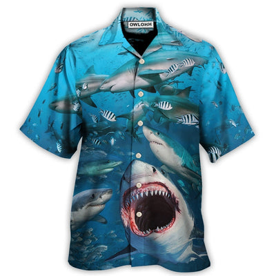 Hawaiian Shirt / Adults / S Shark That Hunt in Packs - Hawaiian Shirt - Owls Matrix LTD