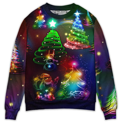Sweater / S Christmas Merry Everything Happy Always - Sweater - Ugly Christmas Sweaters - Owls Matrix LTD