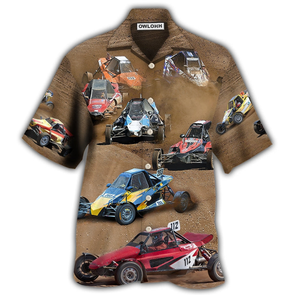 Hawaiian Shirt / Adults / S Autocross Cars Crazy Racing - Hawaiian Shirt - Owls Matrix LTD