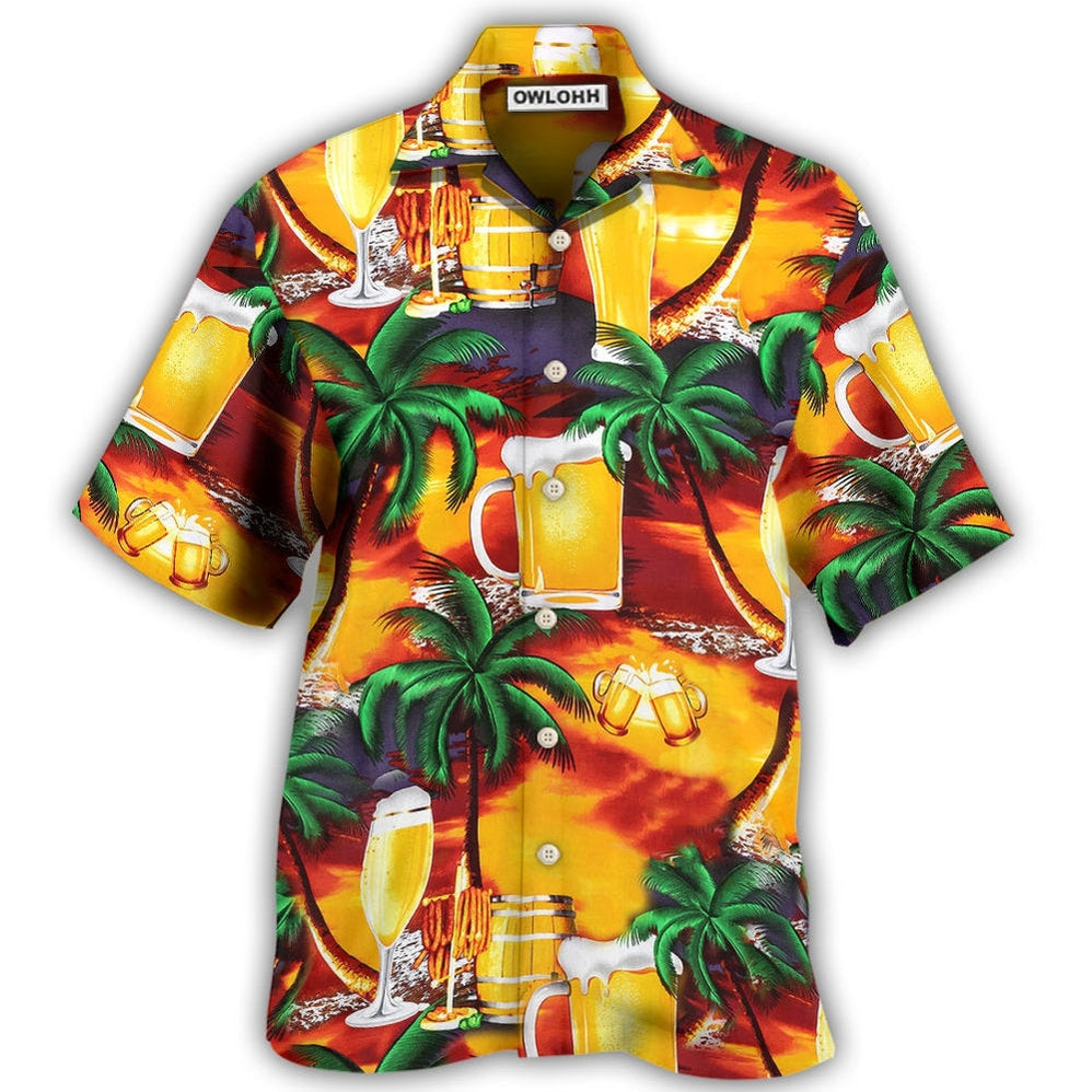 Hawaiian Shirt / Adults / S Beer In Paradise Tropical - Hawaiian Shirt - Owls Matrix LTD