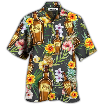 Hawaiian Shirt / Adults / S Wine Rum Drinking Tropical Art - Hawaiian Shirt - Owls Matrix LTD