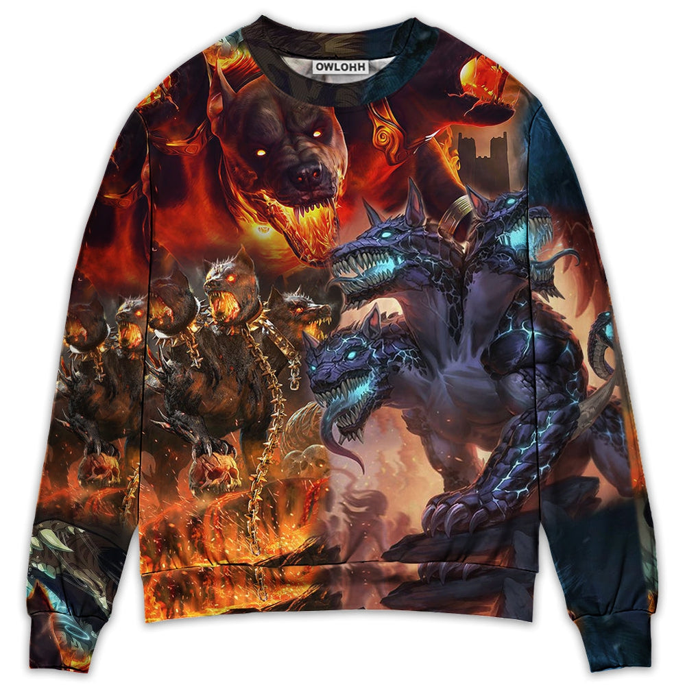 Sweater / S Dog Larva And Frozen - Sweater - Ugly Christmas Sweaters - Owls Matrix LTD